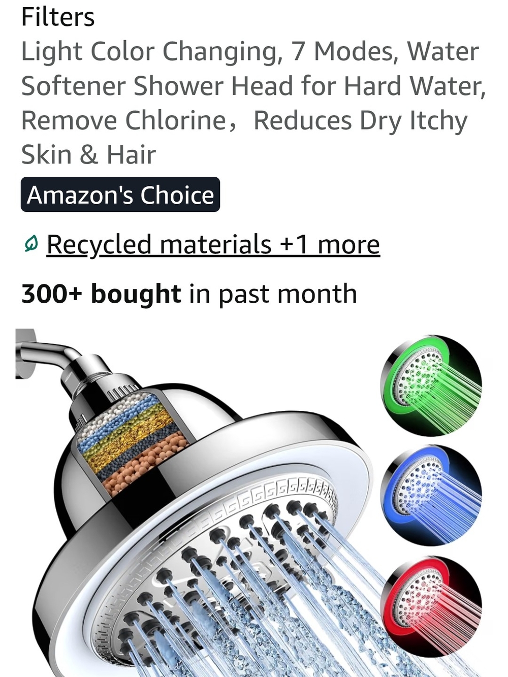 New In Box LED Color-Changing Shower Head - Picture 5 of 6
